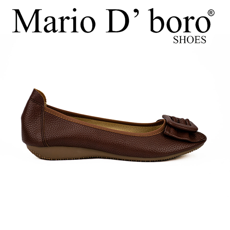 Mario D' Boro Women's Flat Lv 22948 Black/Dark Brown