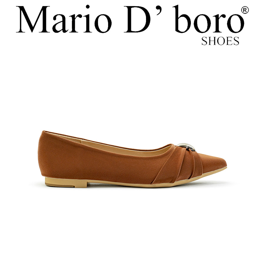 Mario D' boro Women's Ballet Flats LY 29434 - Black / Brown C86