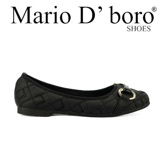 Mario D'Boro Women's Ballet Flats Lw 25997 Beige/Black C44