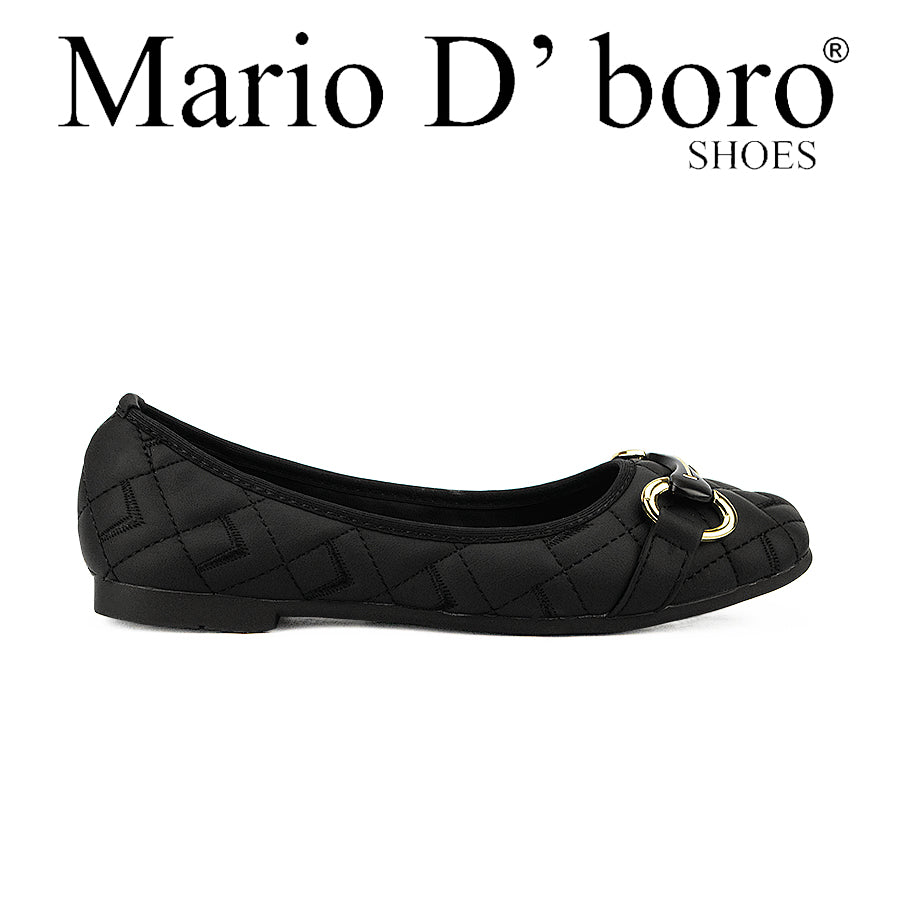 Mario D'Boro Women's Ballet Flats Lw 25997 Beige/Black C44