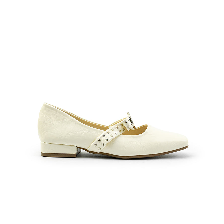 Mario D' boro Women's Ballet Flats LY 29564 - Black / Off White C86