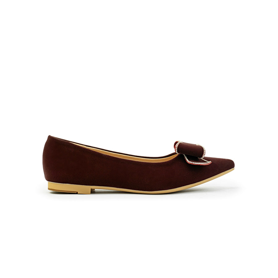 Mario D' boro Women's Ballet Flats LY 29469 - Black / Maroon C86