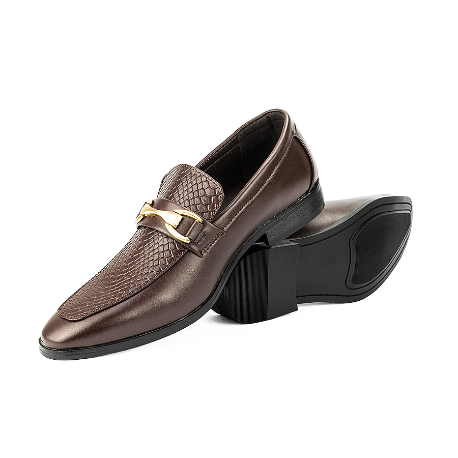 Mario D' Boro Men's Formal Shoes Slip On Mw 22677 Black/Dark Brown C32