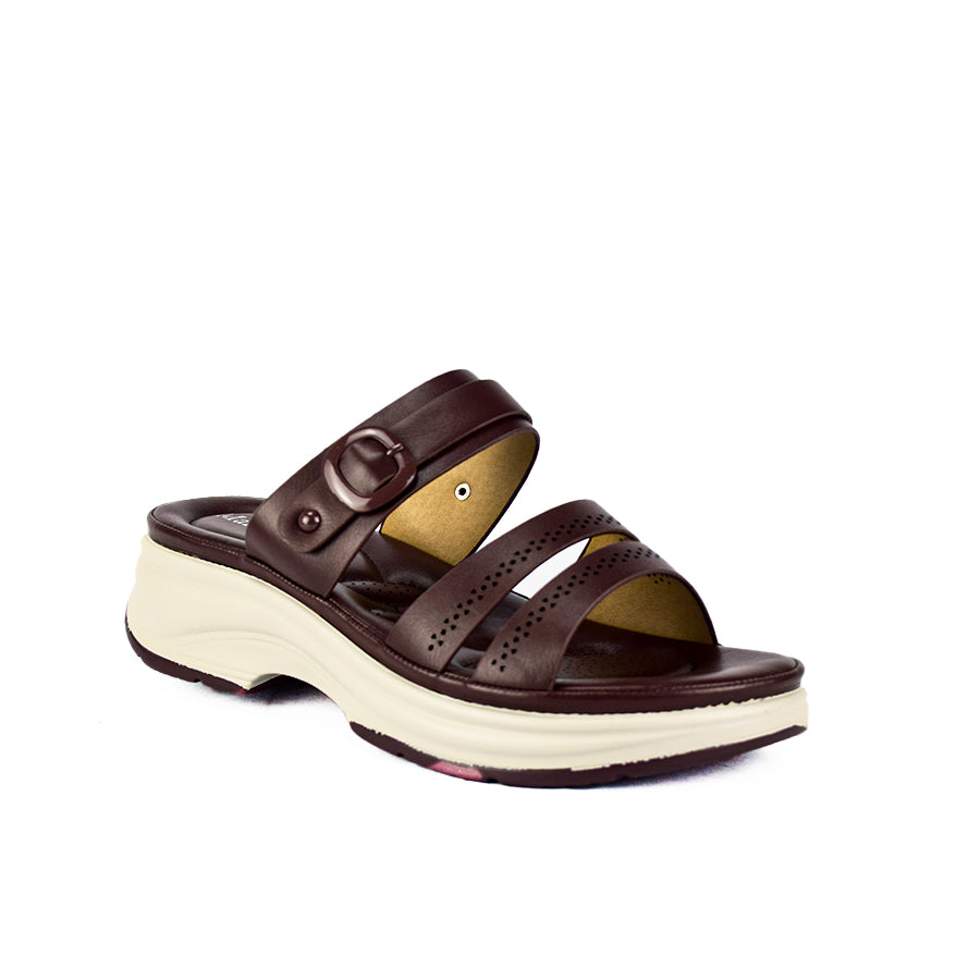 Mario D' Boro Women's Flat Sandals LX 24561 DarkBrown/Taupe C50