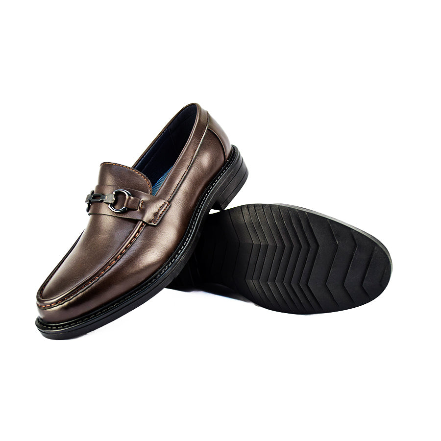 Mario D' Boro Men's Formal Slip On MX 24737 Black/ Dark Brown C47