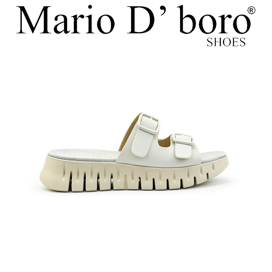 Mario D' boro Women's Flat Sandals LY 29125 - Black Gold / Bone C86