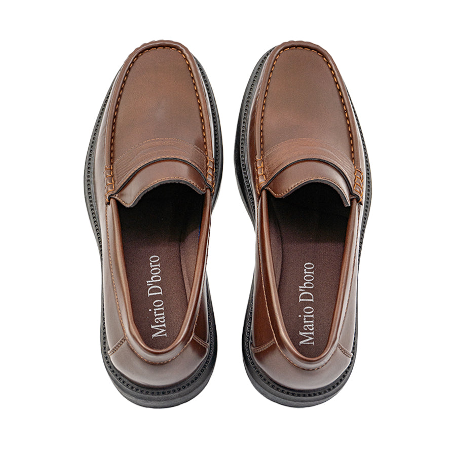 Mario D' boro Men's Formal Slip On MY 26389 - Black / Dark Brown C85