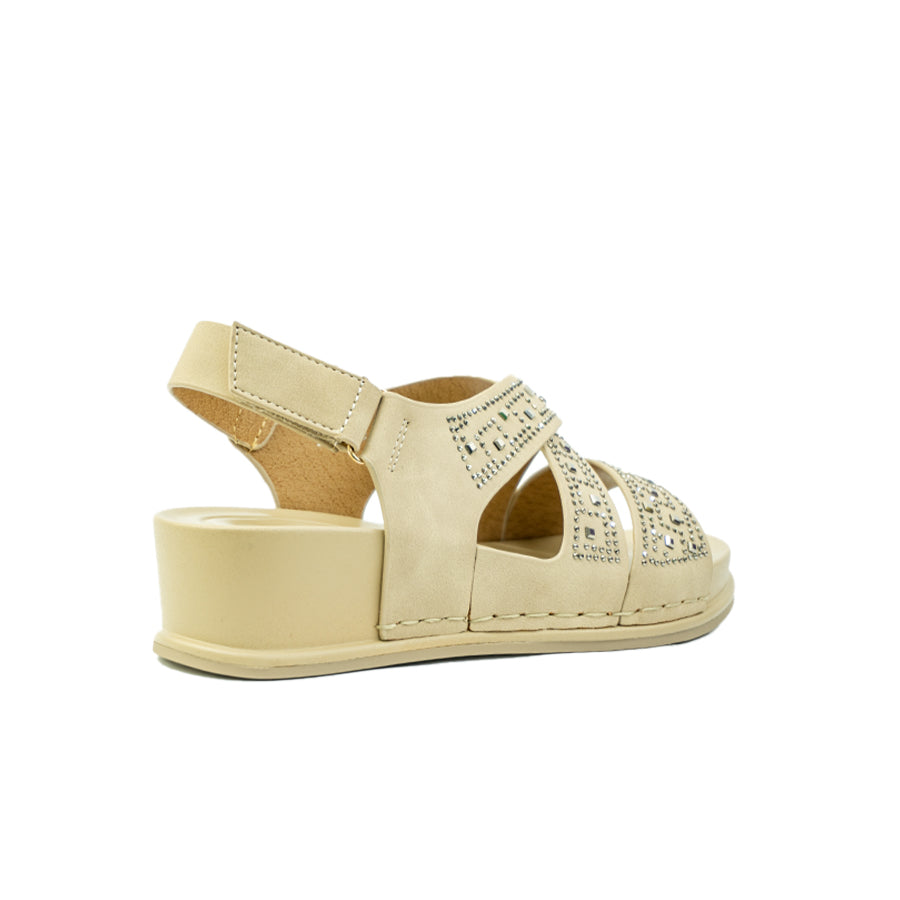 Mario D' Boro Women's Flat Sandals LY 28315 Black/Taupe C70