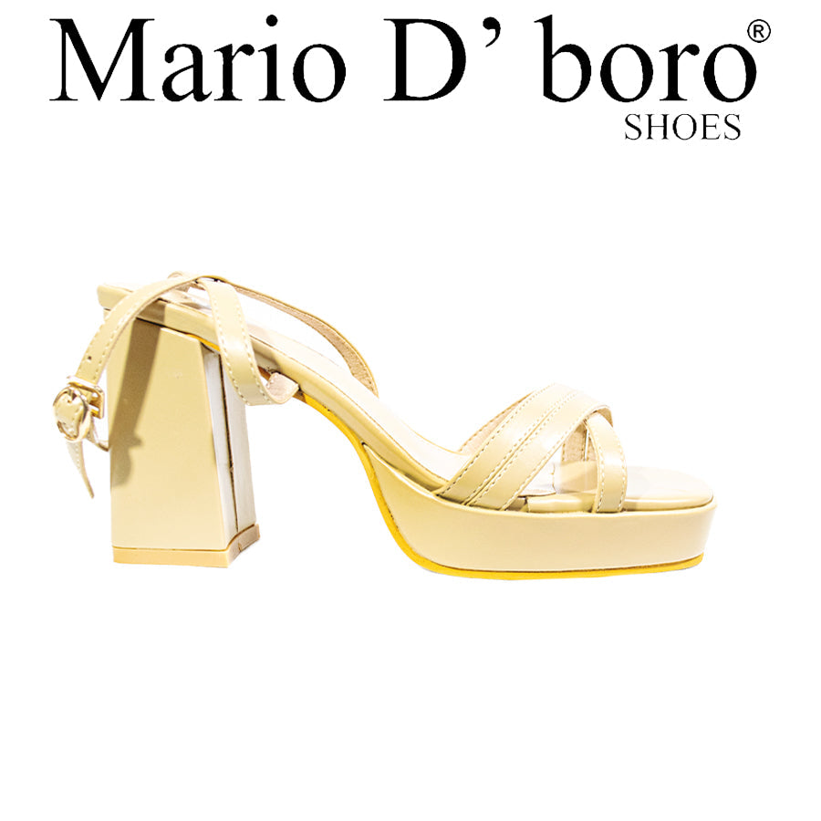 Mario D' Boro Women's Heeled Sandals LY 28047 Beige/Bone C67