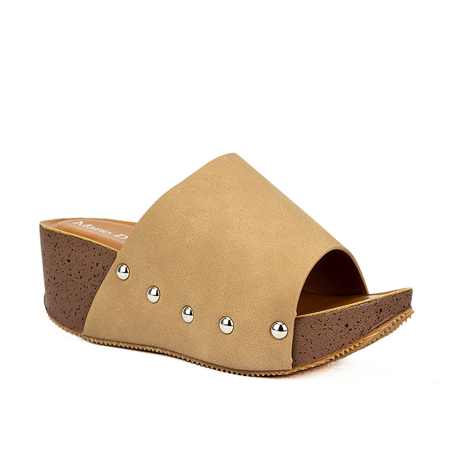 Mario D' Boro Women's Wedge Sandals Lw 23686 Beige/Black