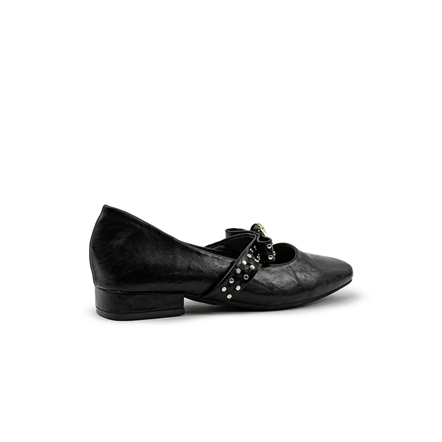 Mario D' boro Women's Ballet Flats LY 29564 - Black / Off White C86