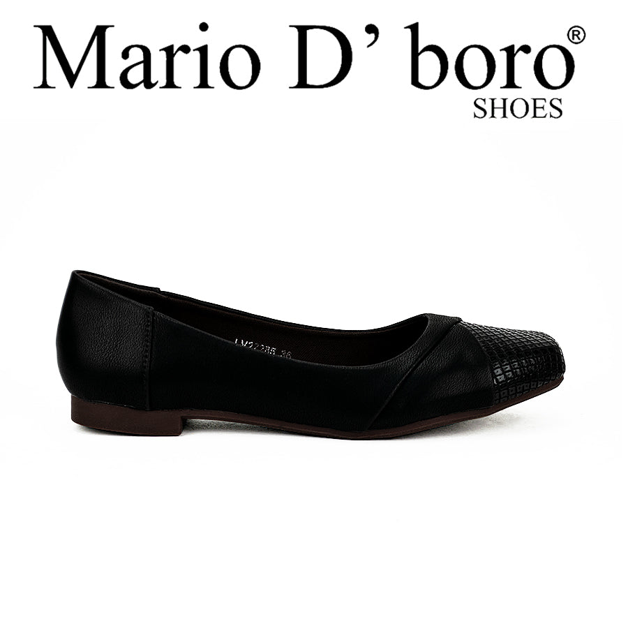 Mario D' Boro Women's Flat Shoes Lv 22285 Beige/Black