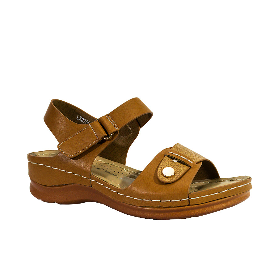 Mario D' Boro Women's Wedge Sandals LX 27607 Black/Brown C58