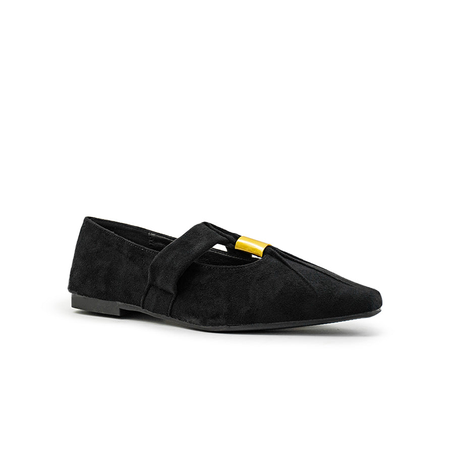Mario D' boro Women's Ballet Flats LY 29670 - Black / Tan C86
