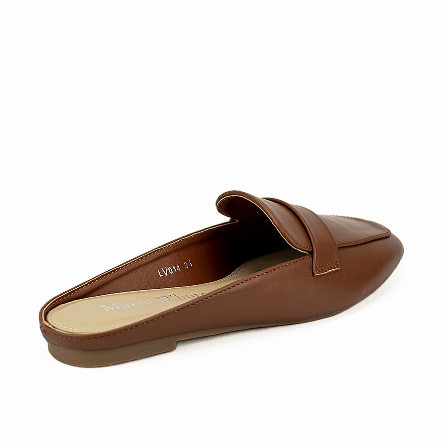 Mario D' Boro Women's Mules Sandals LV 014 Beige/Brown