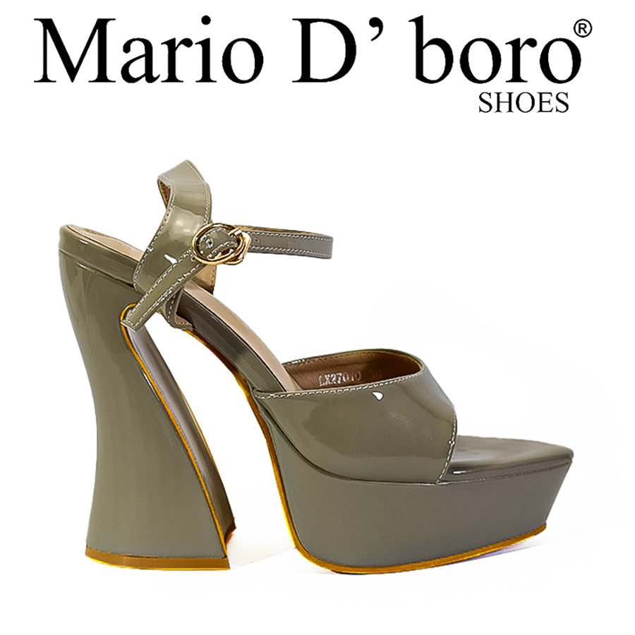 Mario D' Boro Women's Heeled Sandals LX 27010 Beige /Light Gray C52