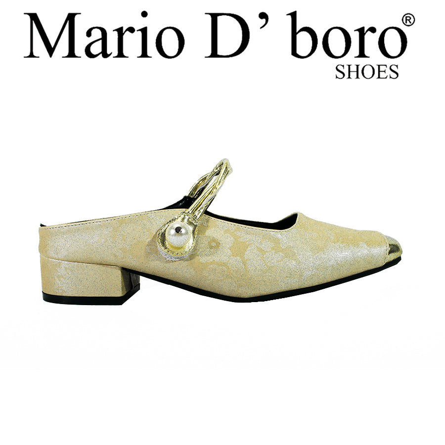 Mario D' Boro Women's Mules LX 27566 Gold C58