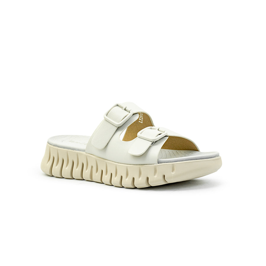 Mario D' boro Women's Flat Sandals LY 29125 - Black Gold / Bone C86