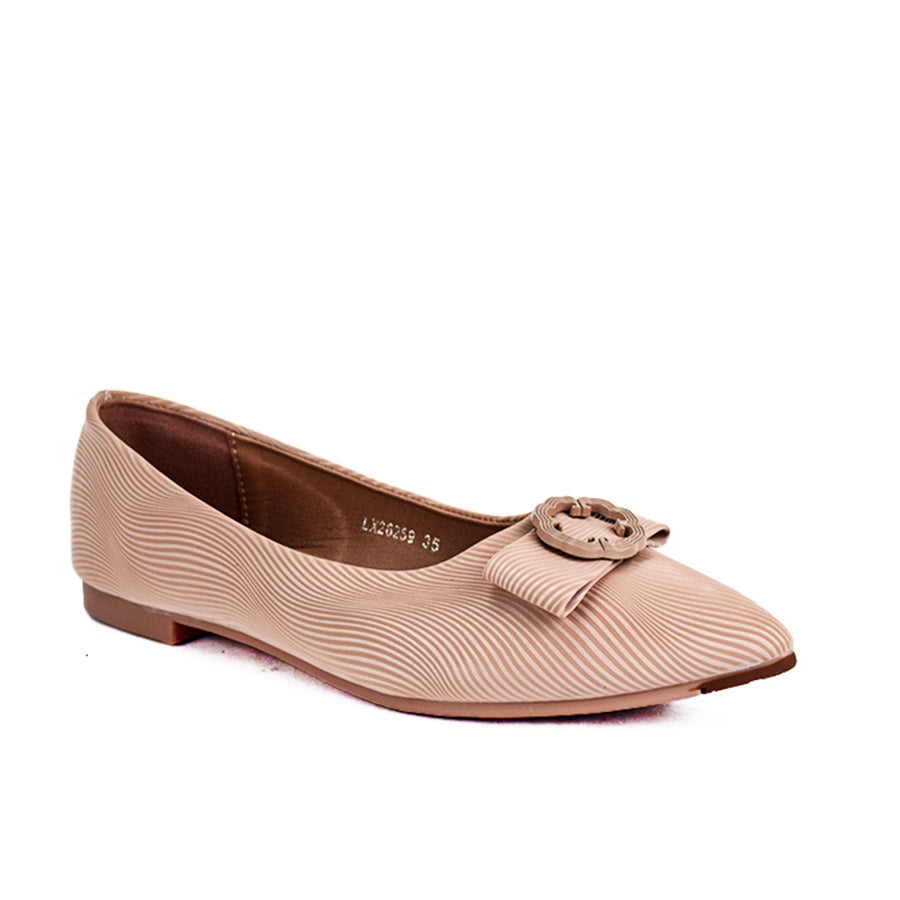 Mario D' Boro Women's Ballet Flats LX 26259 Beige and Old Rose C49