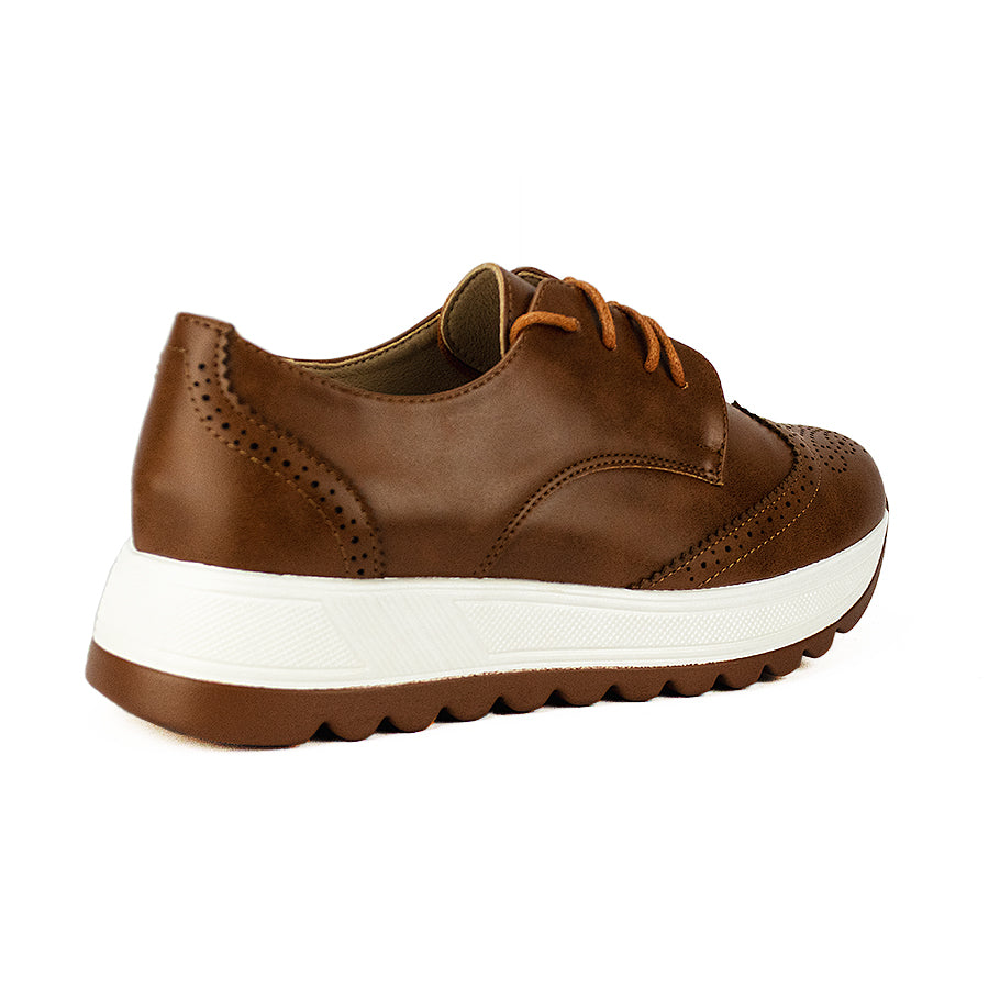Mario D' Boro Women's Oxford Lw 26018 Mahogany/Tan C46