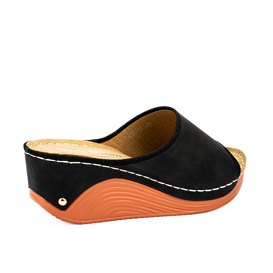 Mario D' Boro Women's Wedge Sandals Lw 22410 Black/Taupe