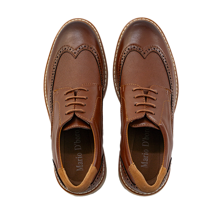 Mario D' boro Men's Formal Oxford MY 26091 - Black / Brown C88