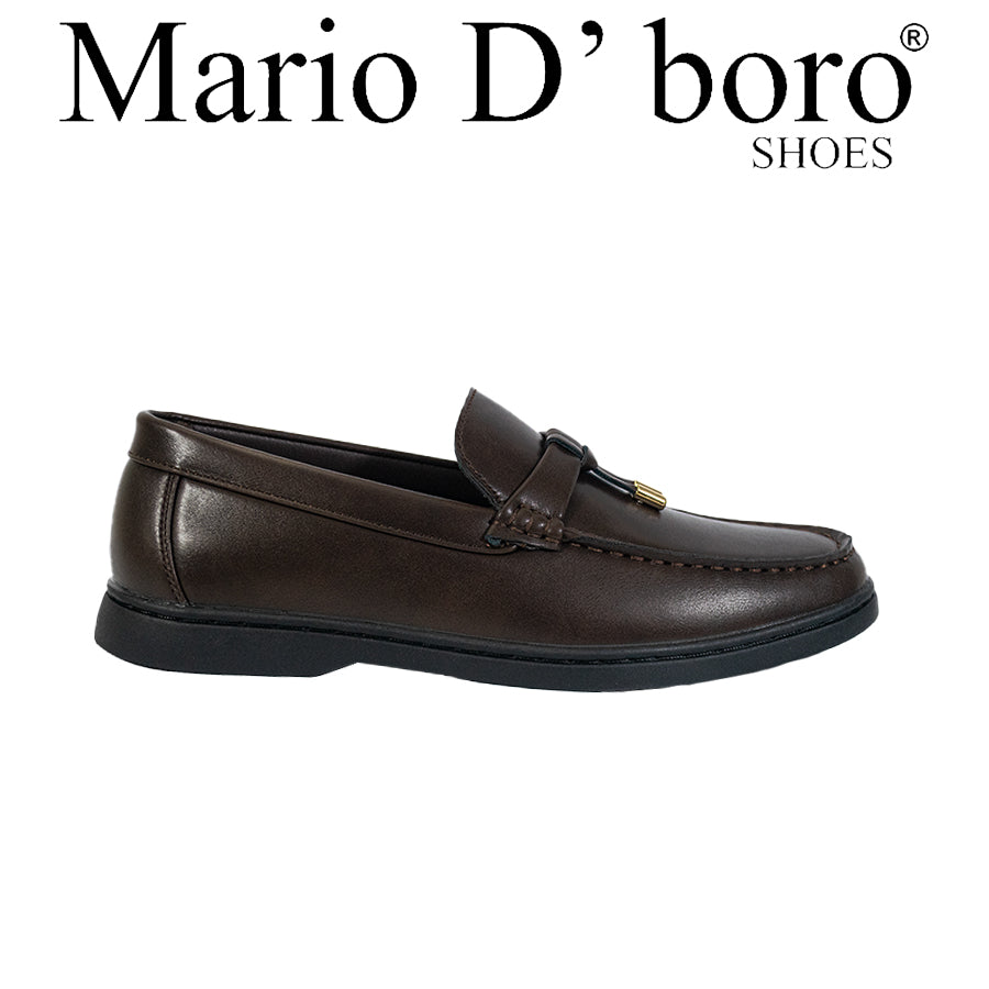 Mario D' Boro Men's Casual Loafers MY 25920 Black/Very Dark Brown C66