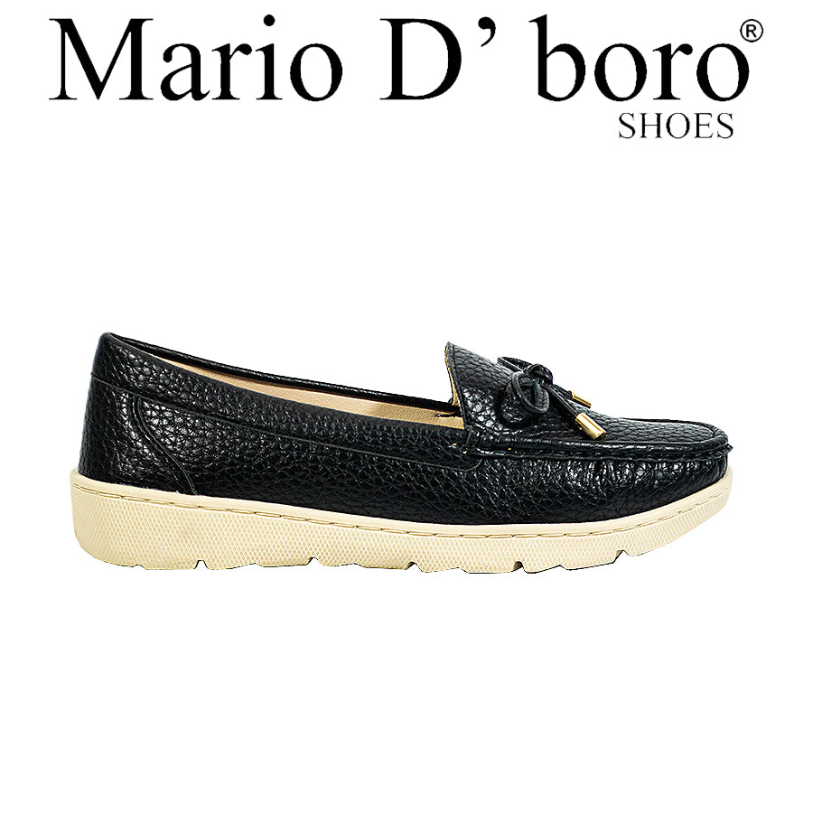 Mario D' Boro Women's Loafers LY 27810 Black/Taupe C65