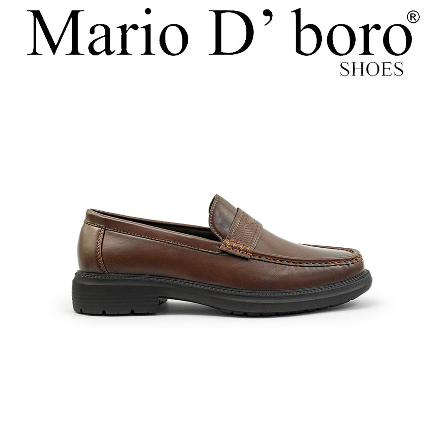 Mario D' boro Men's Formal Slip On MY 26389 - Black / Dark Brown C85