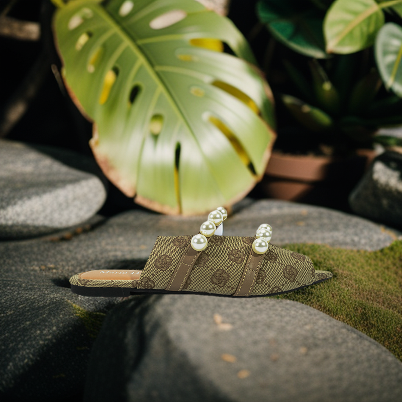 Mario D' Boro Women's Flat Sandals LX 27345 Brown C54