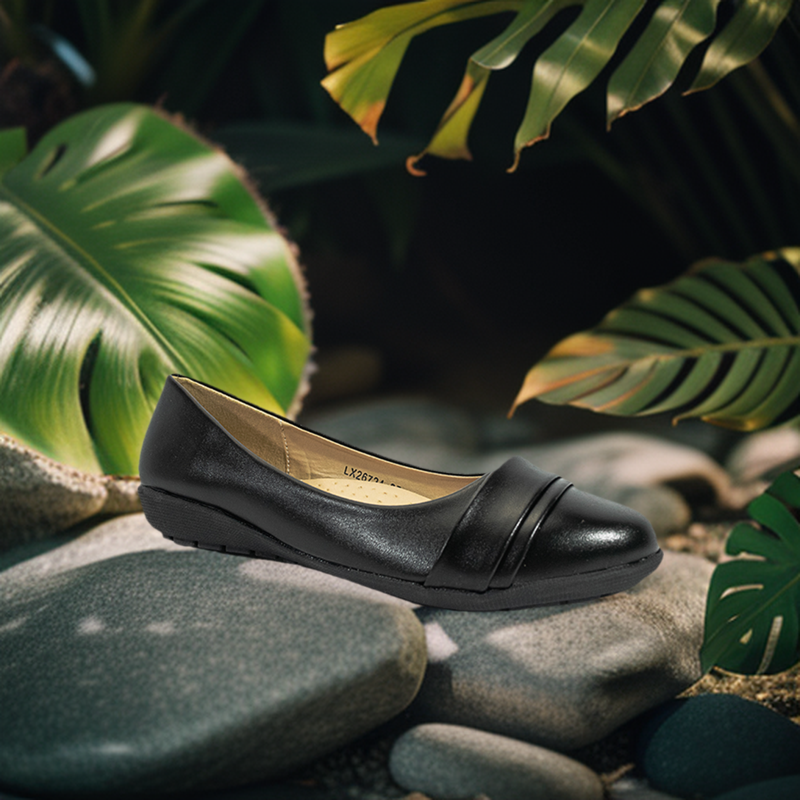 Mario D' Boro Women's SSHS Flats LX 26724 Black C54