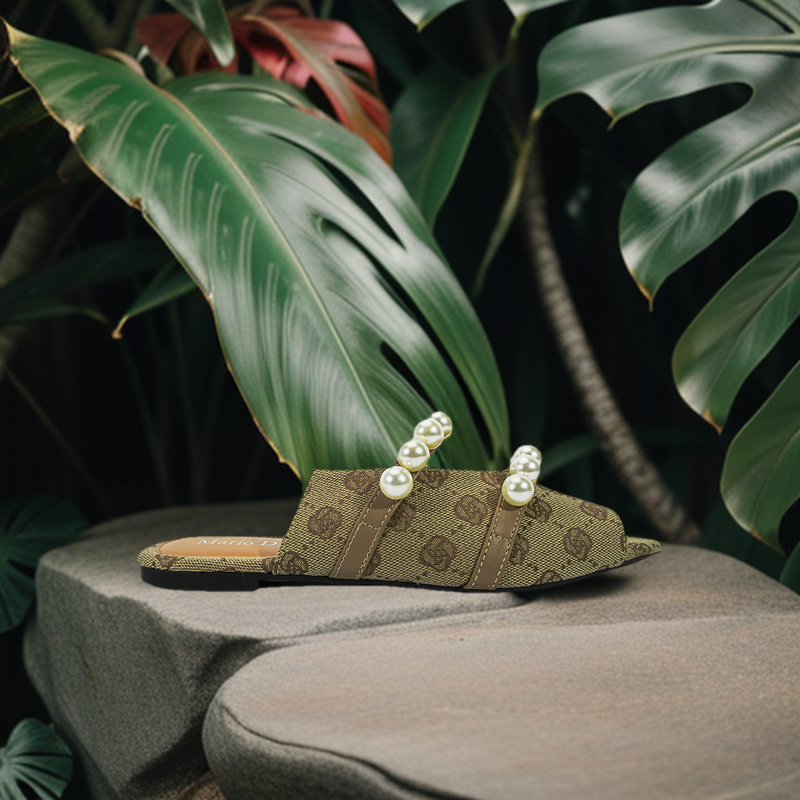 Mario D' Boro Women's Flat Sandals LX 27345 Brown C54