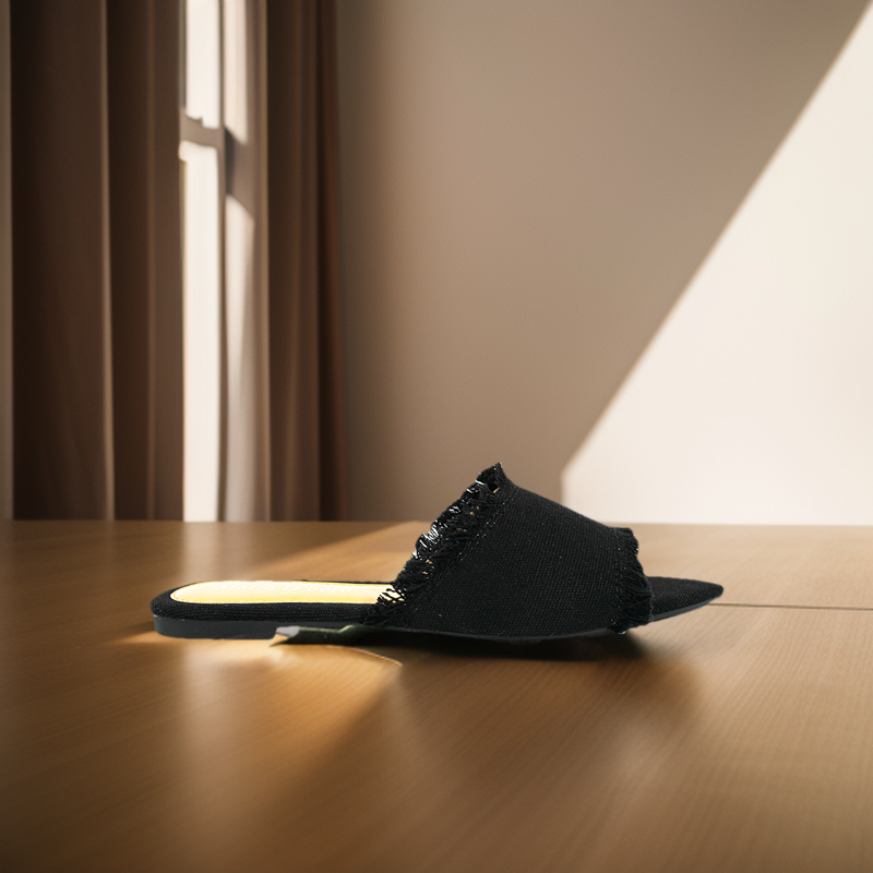 Mario D' Boro Women's Flat Sandals LX 27342 Beige/Black C54