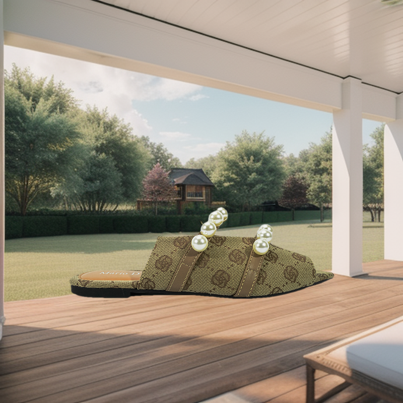 Mario D' Boro Women's Flat Sandals LX 27345 Brown C54