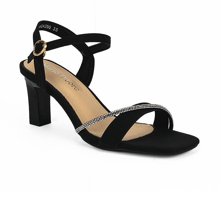 Mario D' Boro Women's Heeled Sandals LW 24350 Black/Beige C41 - C51