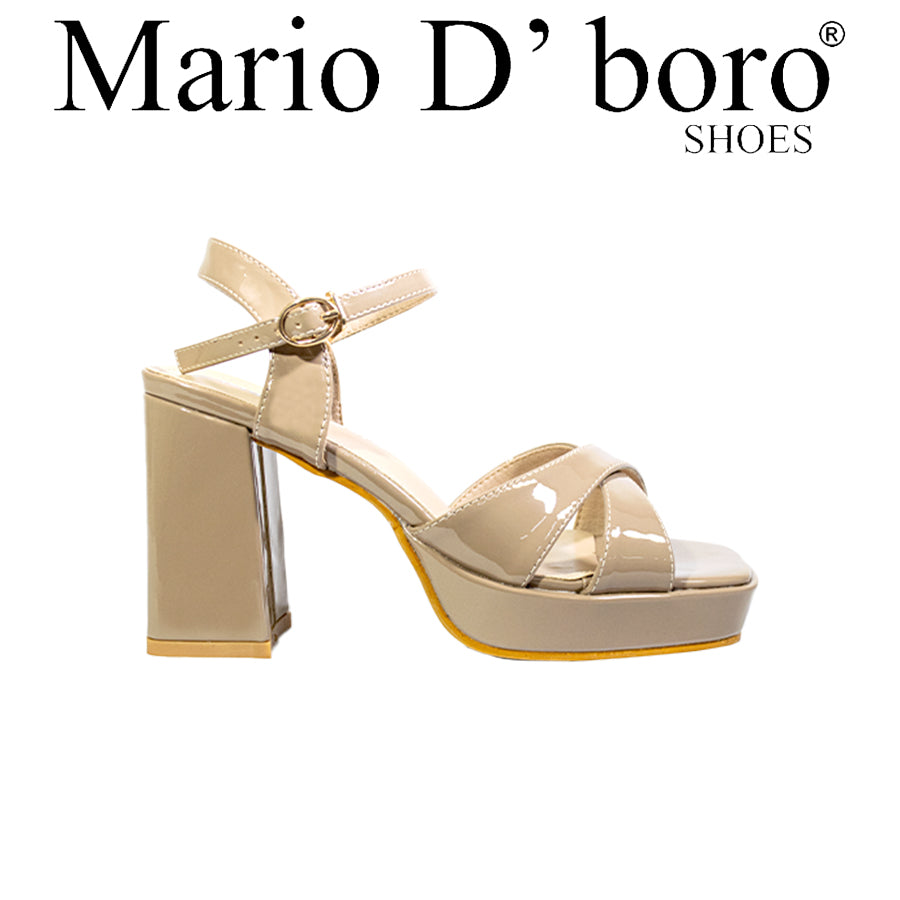 Mario D' Boro Women's Heeled Sandals LY 28048 Black/Taupe C67