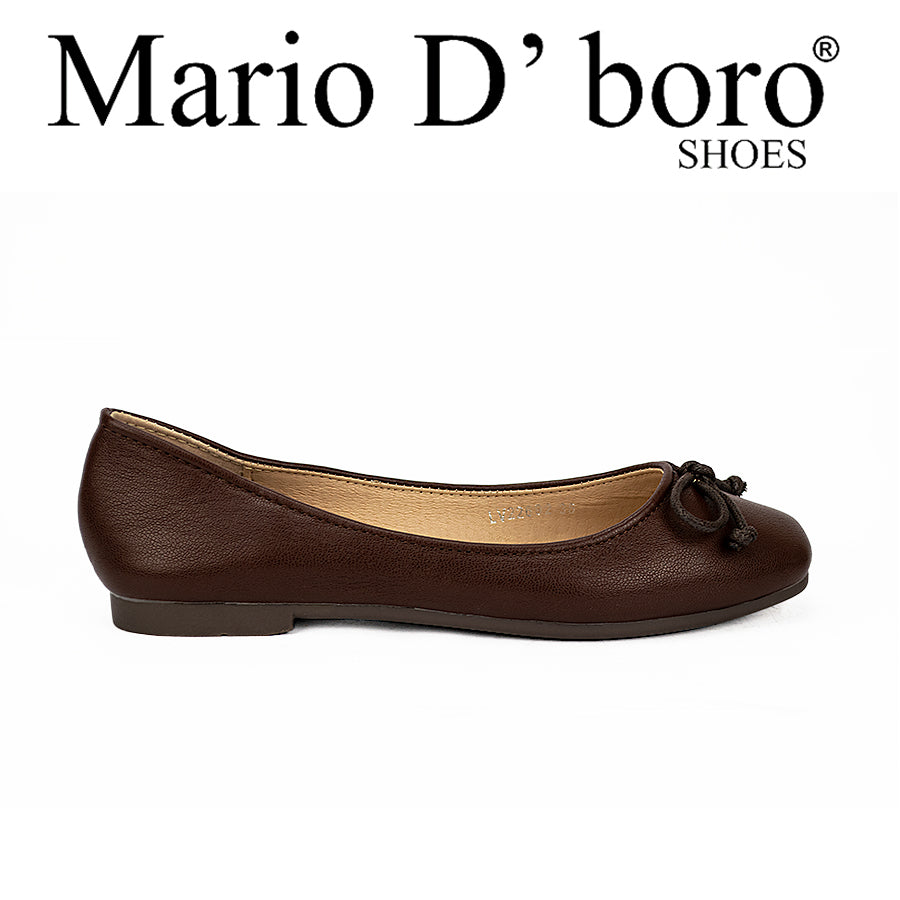 Mario D' Boro Women's Flats Lw 22692 Dark Brown/Black
