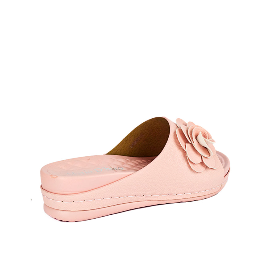 Mario D' Boro Women's Flat Sandals LX 26062 Beige/Old Rose C49