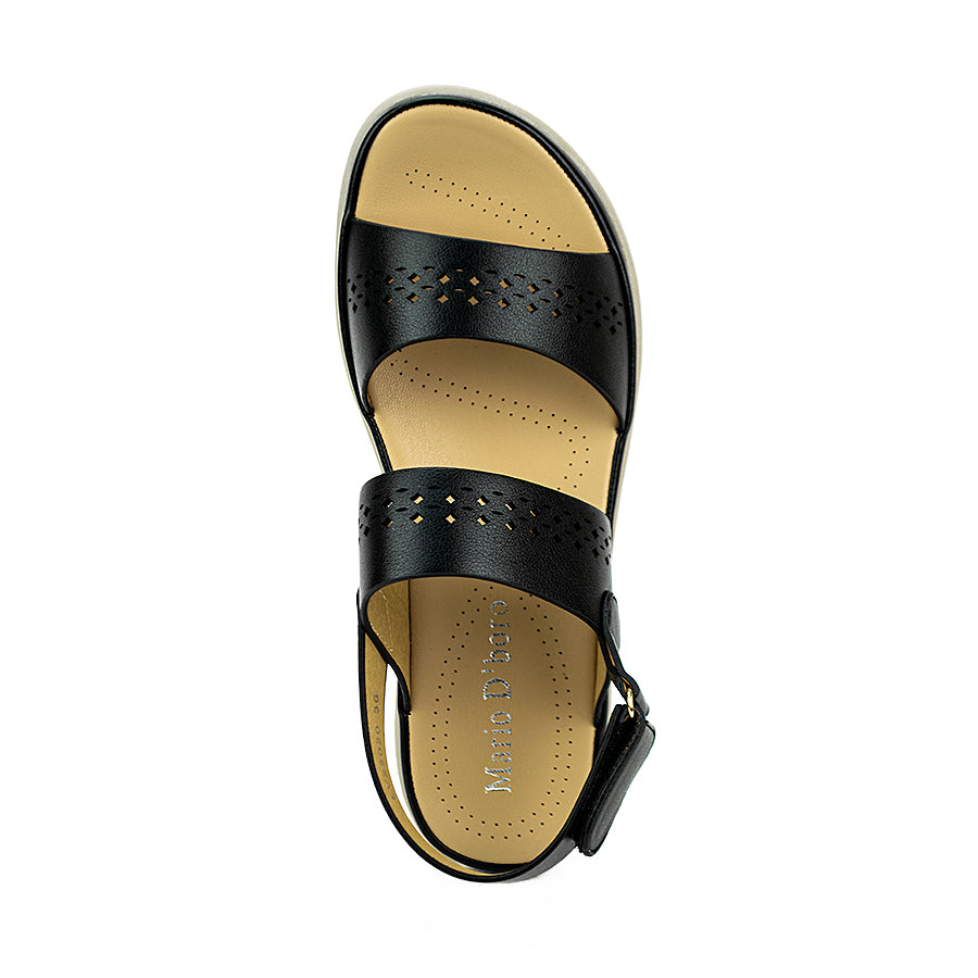 Mario D' Boro Women's Sandals Lv 22020 Black/Light Gray