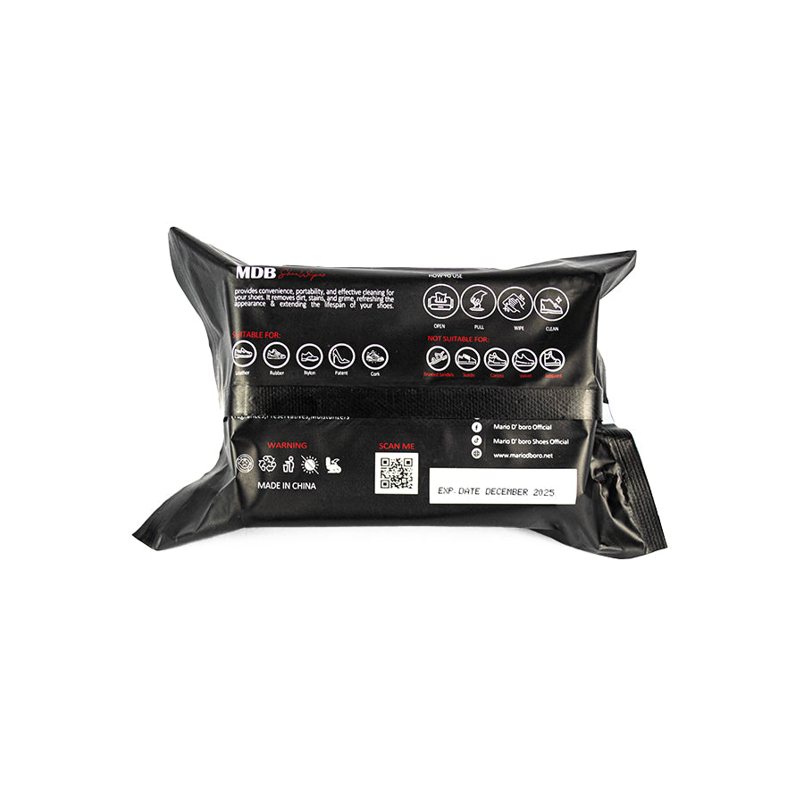 Mario D' Boro Accessories Shoe Wipes Easy Cleaning portable