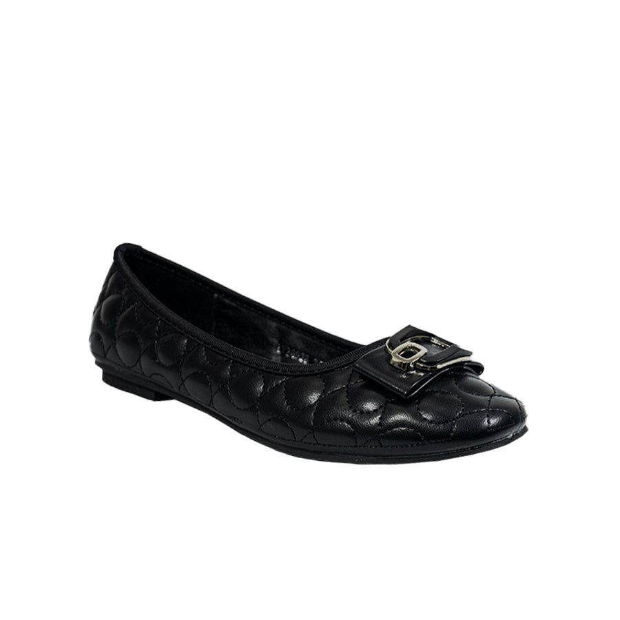 Mario D' Boro Women's Ballet Flats LY 26928 Black/Taupe C67