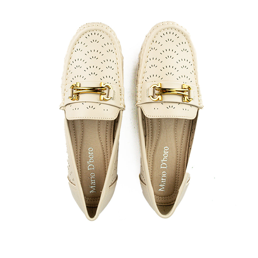 Mario D' Boro Women's Loafers LX 25674 Black/Bone C49