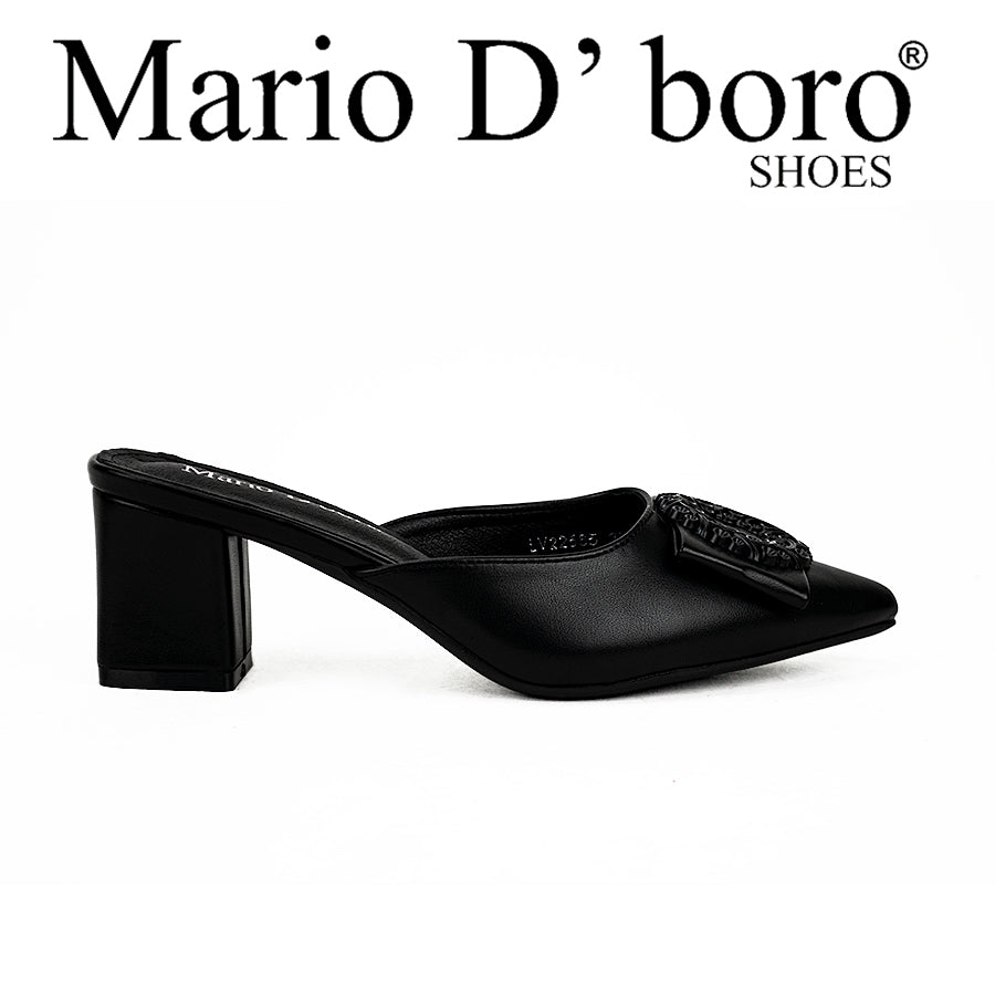 Mario D' Boro Women's Mules Sandals Lv 22565 Black/Old Rose