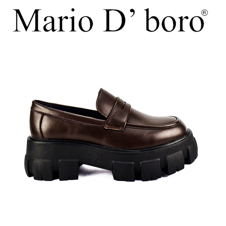 Mario D' Boro Men's Formal Slip On MX 24799 Black/Dark Brown C47