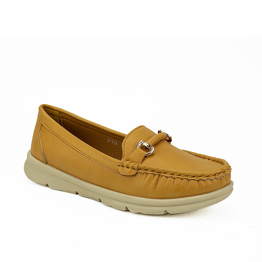 Mario D' Boro Women's Flat Lv 016 Navy Blue/Tan