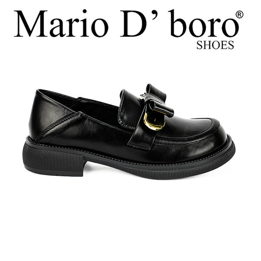 Mario D' Boro Women's Korean Flat Shoes LW 23622 Black
