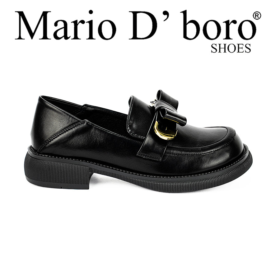 Mario D' Boro Women's Korean Flat Shoes LW 23622 Black
