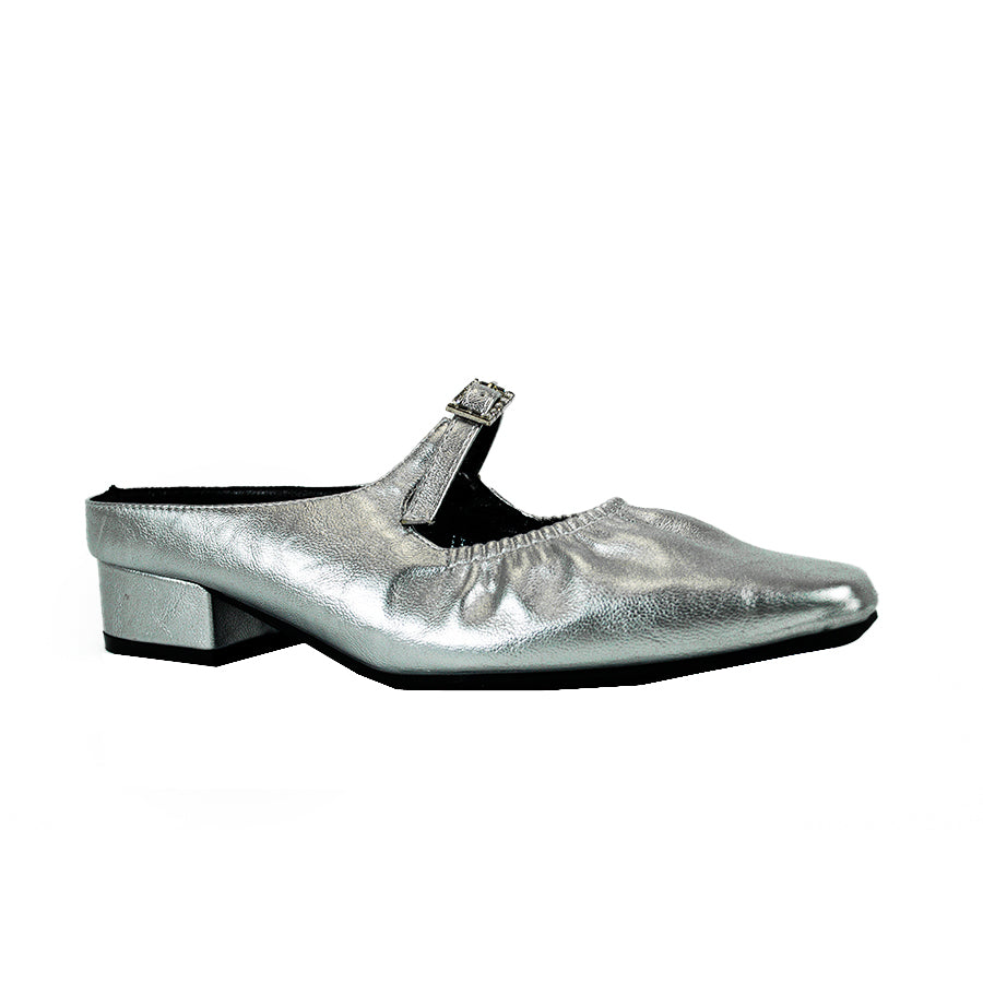 Mario D' Boro Women's Mules LX 27565 Silver C58