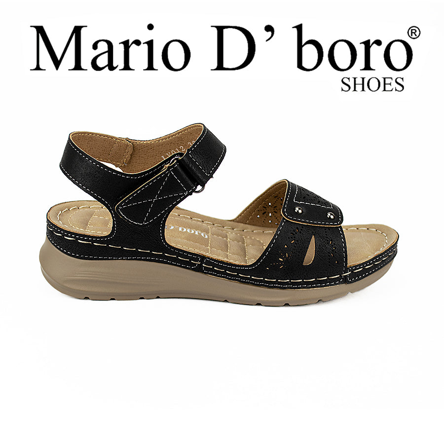Mario D' Boro Women's Sandals Lv 012 Beige/Black