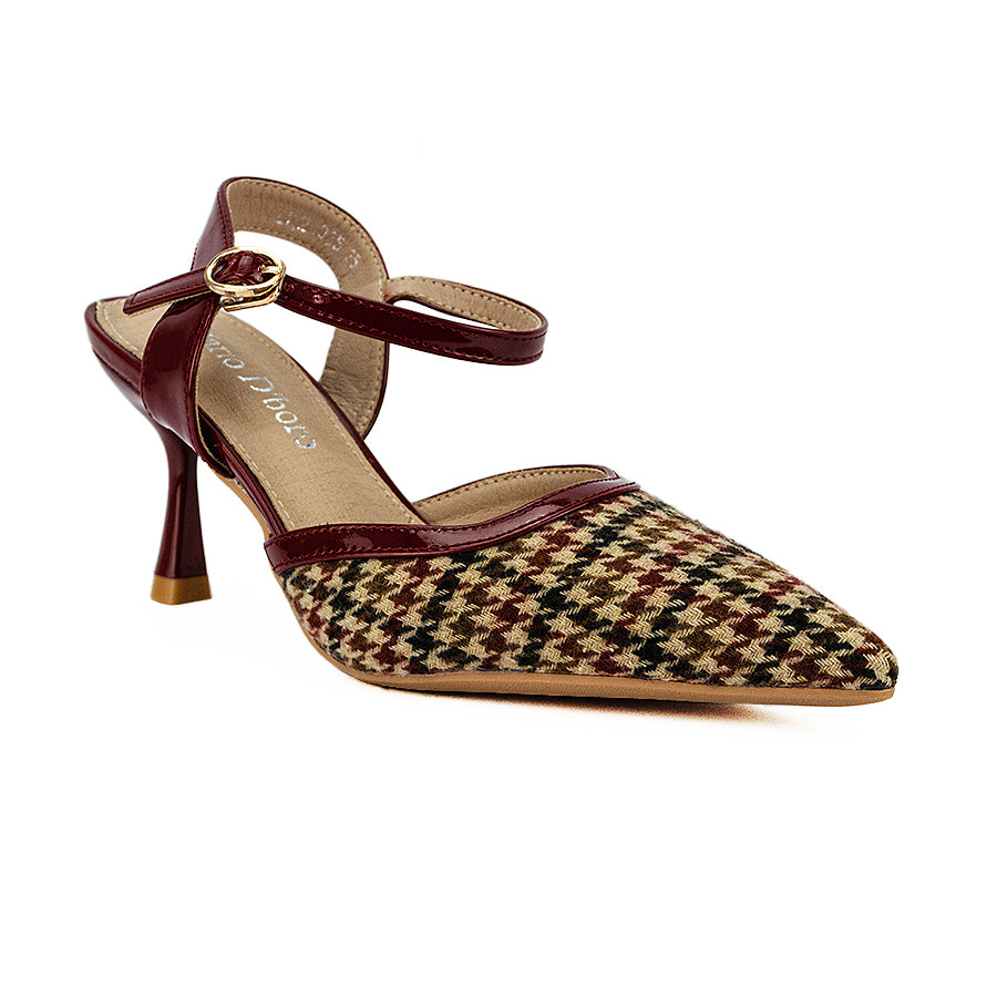 Mario D' Boro Women 'sHeeled Sandals Lw 26055 Black/Maroon C46